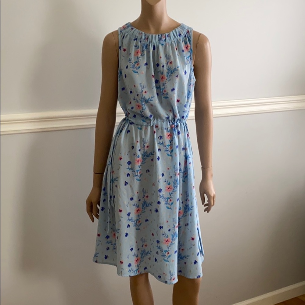 Juicy Couture blue gold floral dress